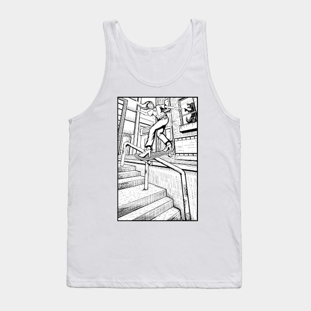 Backside Lipslide in High Heels Tank Top by Octomanart